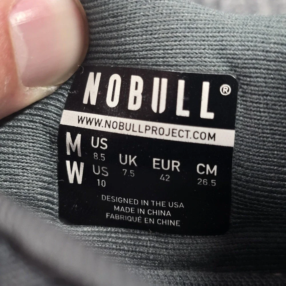 NOBULL Shoes Mens Size 8.5 Gray Mesh Athletic Training Running‎ Sneakers Low Top